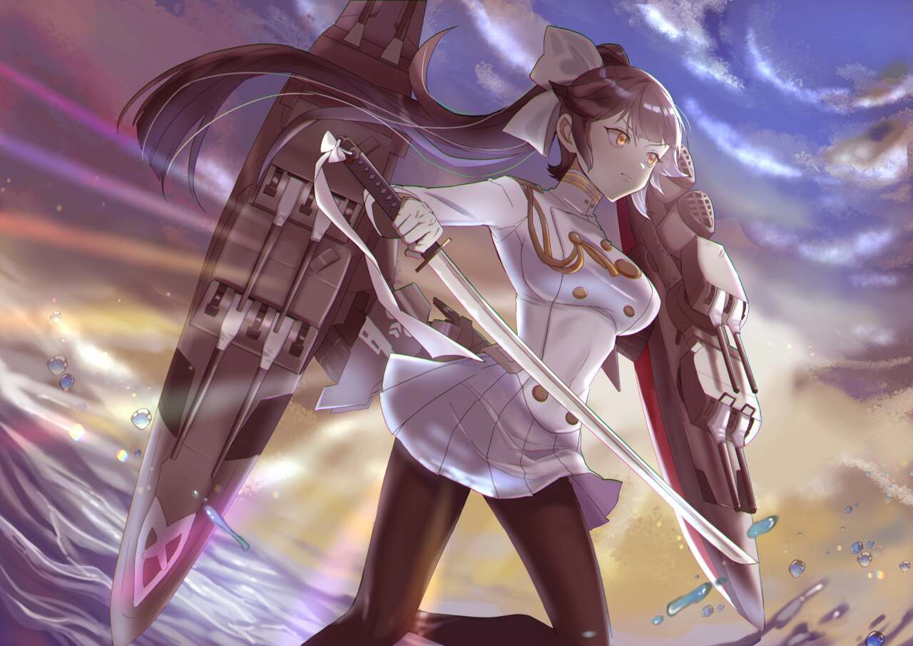 キャラクターはクールで自他共に厳しくもあり、頼りになる高雄を選びました。  敵艦隊と戦闘中、ピンチになってしまったと本部に緊急報告が、そんな中 戦艦仲間を高雄が助けに行くというシーンを場面をイメージして描きました。